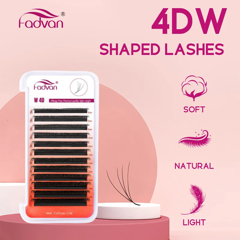 Eyelash Extension Volume Styles - FADVAN 4D W-Form, vorgefertigte Volumenfächer, Wimpernverlängerung,