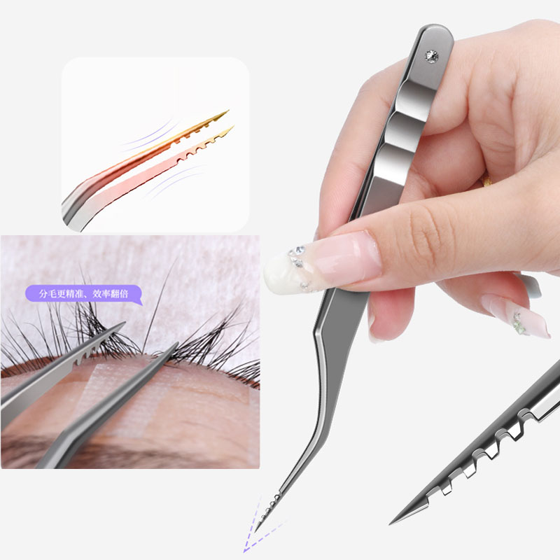 Eyelash Extension Equipment - Professionelle Wimpernpinzette aus Edelstahl mit Wärmebehandlung