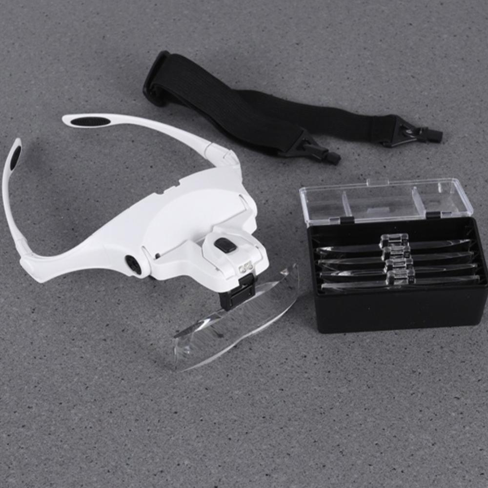 Eyelash Extension Led - 5-Linsen-verstellbare Lupe, Wimpernverlängerung, Lupen, LED-Licht, Lampe,