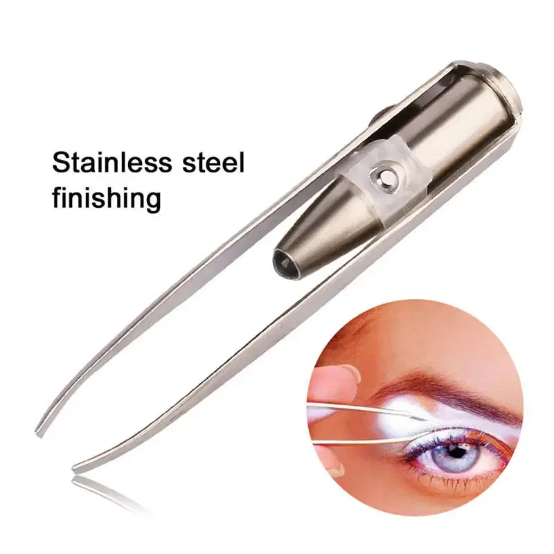 Eyelash Extension Led - 1/3Pcs Led Augenbraue Pinzette Edelstahl Gesicht