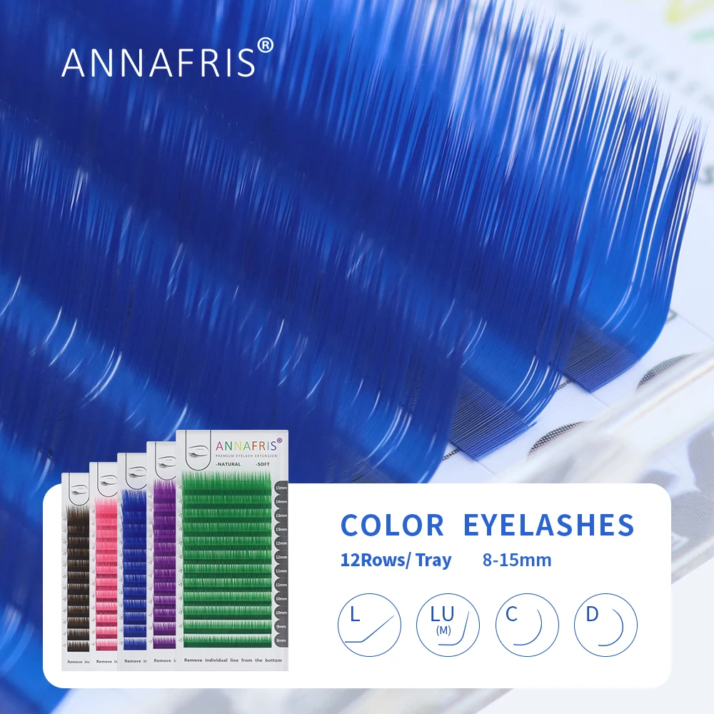Lash Tile Palette - ANNAFRIS Einzelnen Farbige Wimpern Verlängerung C