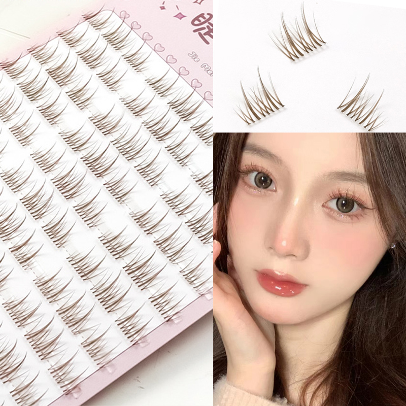 Eyelash Extension Douyin - Sonnenblumen-Wimpern, braun, Manga, falsche Wimpern, natürlich,