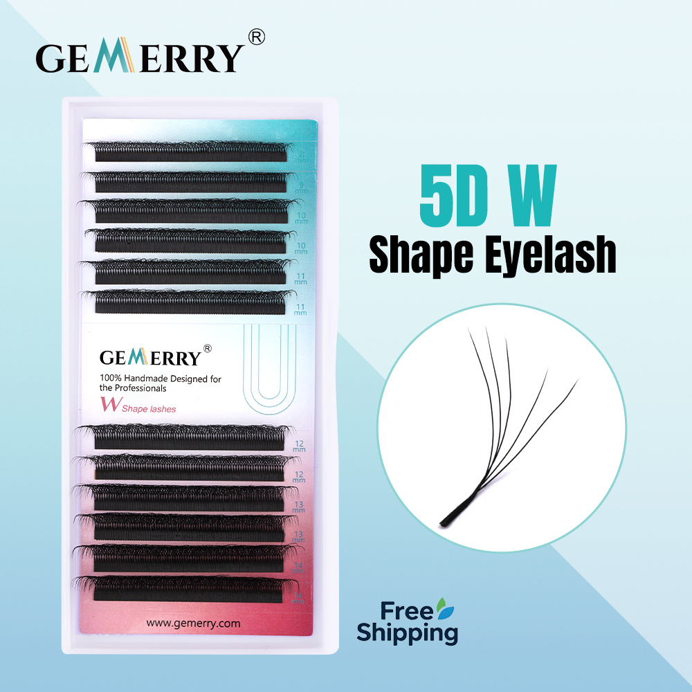 Eyelash Extension Volume Styles - GEMERRY 5D W-Form Wimpernverlängerungen Vorgefertigte Volumen-Fächerwimpern