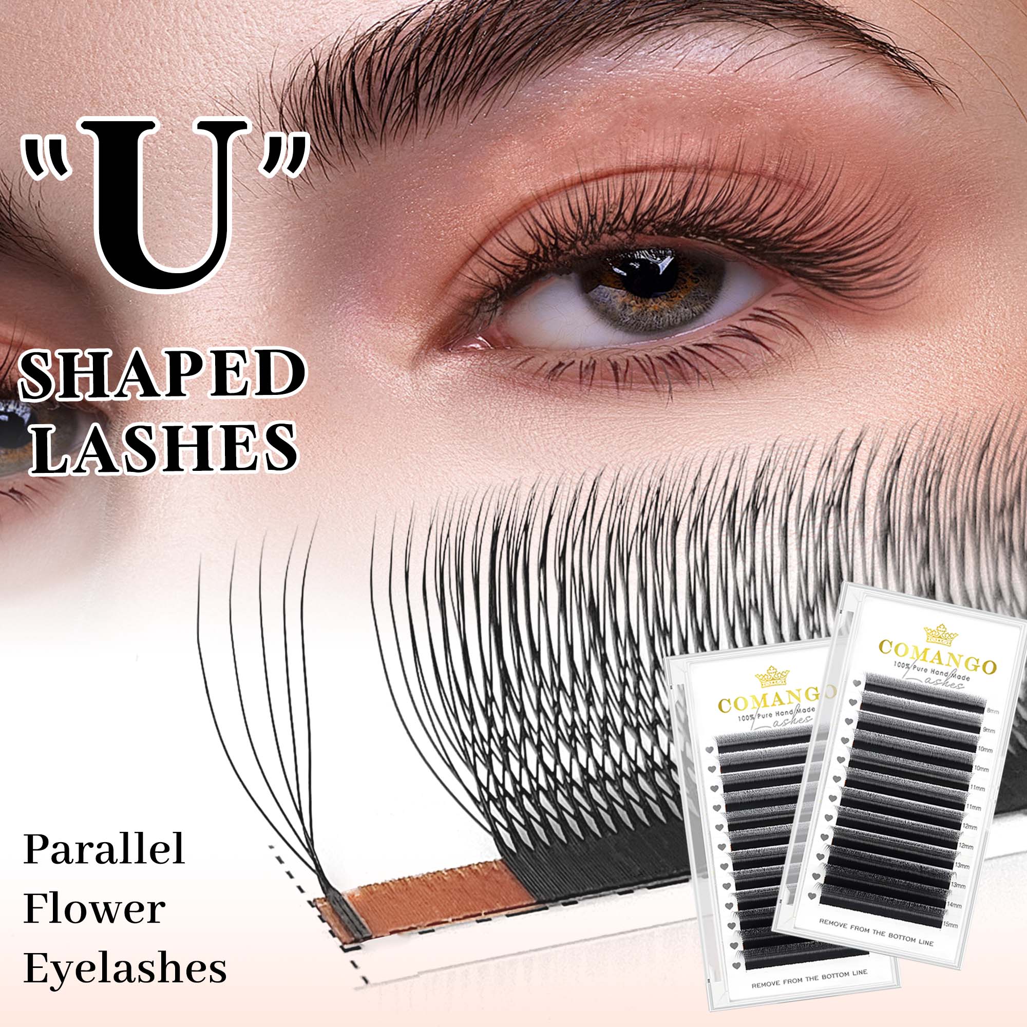 CoMango mix8-15 mm U-förmige 3 – Eyelash Extension Yy Bewertung und Preis