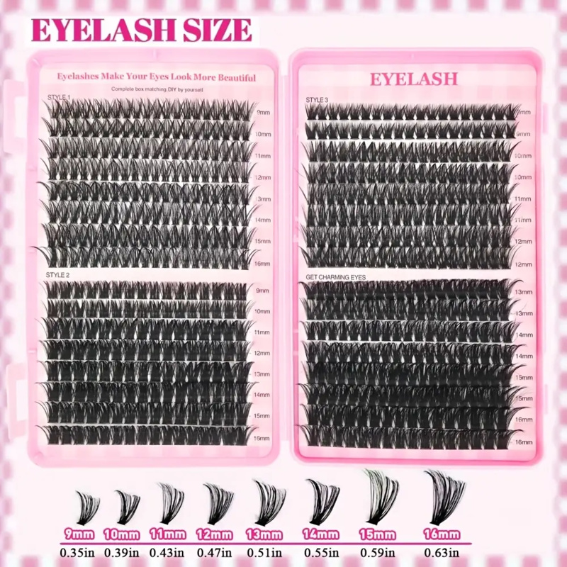 30/40/50/60/80/100D, dick, 9–1 – Eyelash Extension Volume Styles Bewertung und Preis