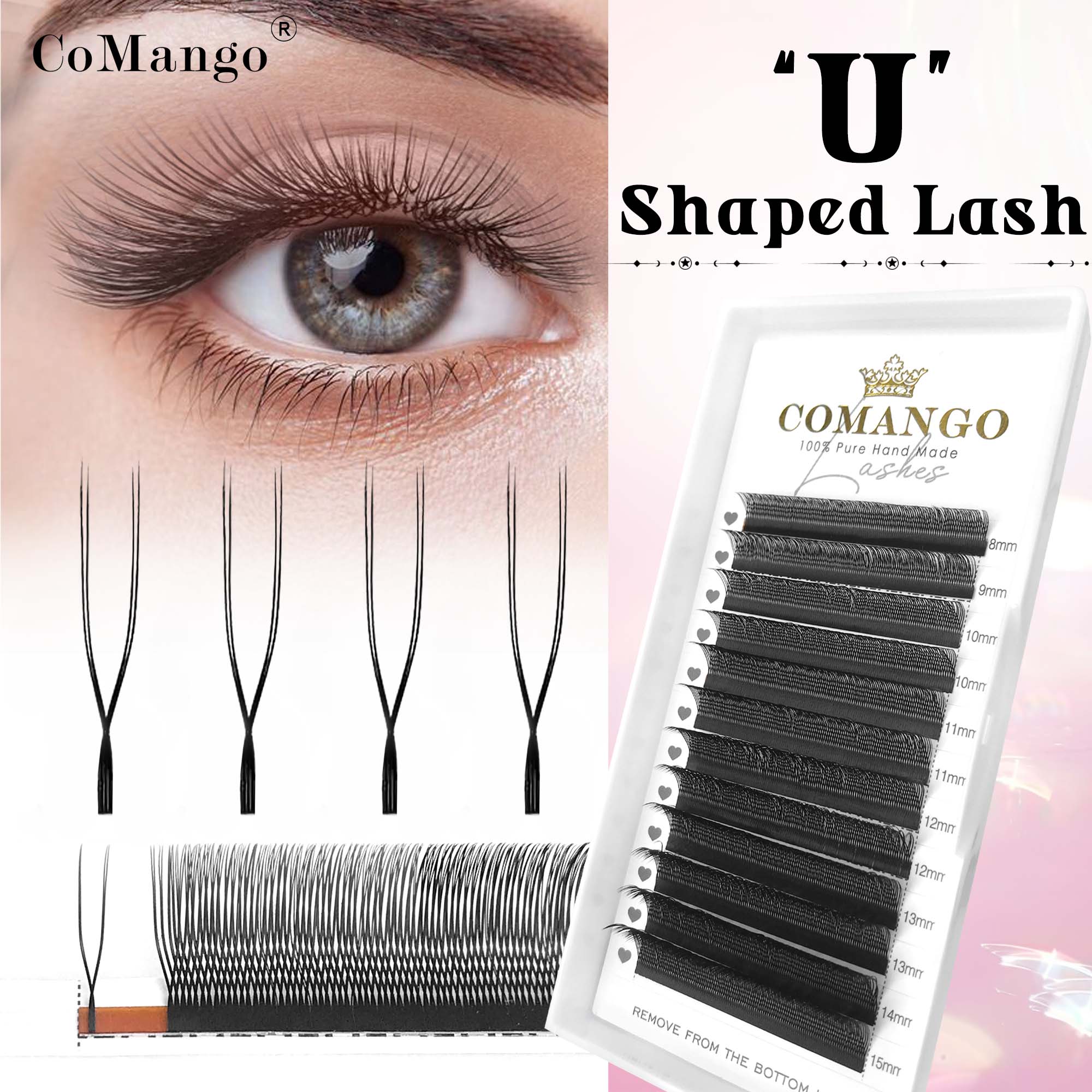 CoMango U geformt parallel Blu – Eyelash Extension Volume Styles Bewertung und Preis