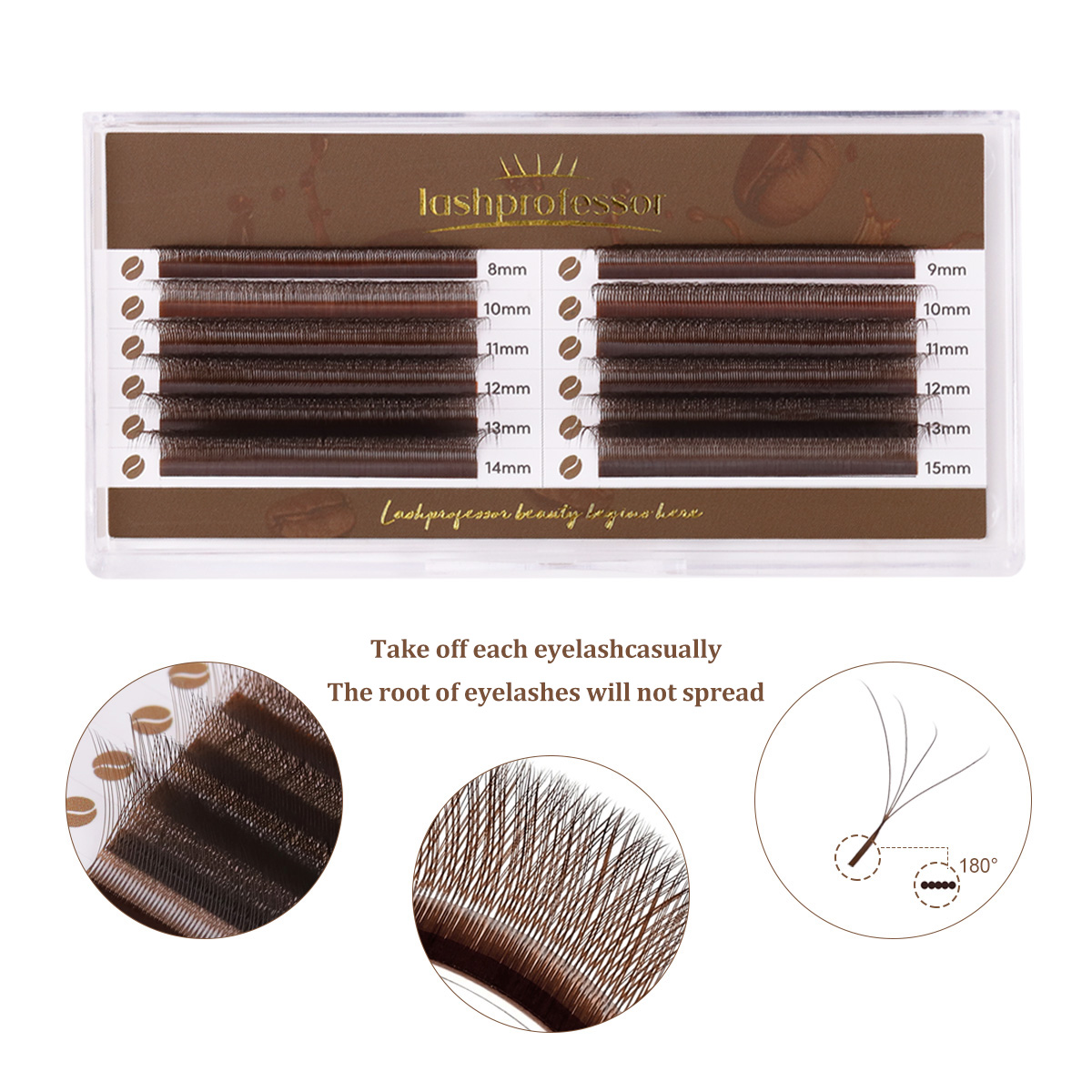 Lashprofessor Brown 4D W-förmi – Eyelash Extension Volume Styles Bewertung und Preis