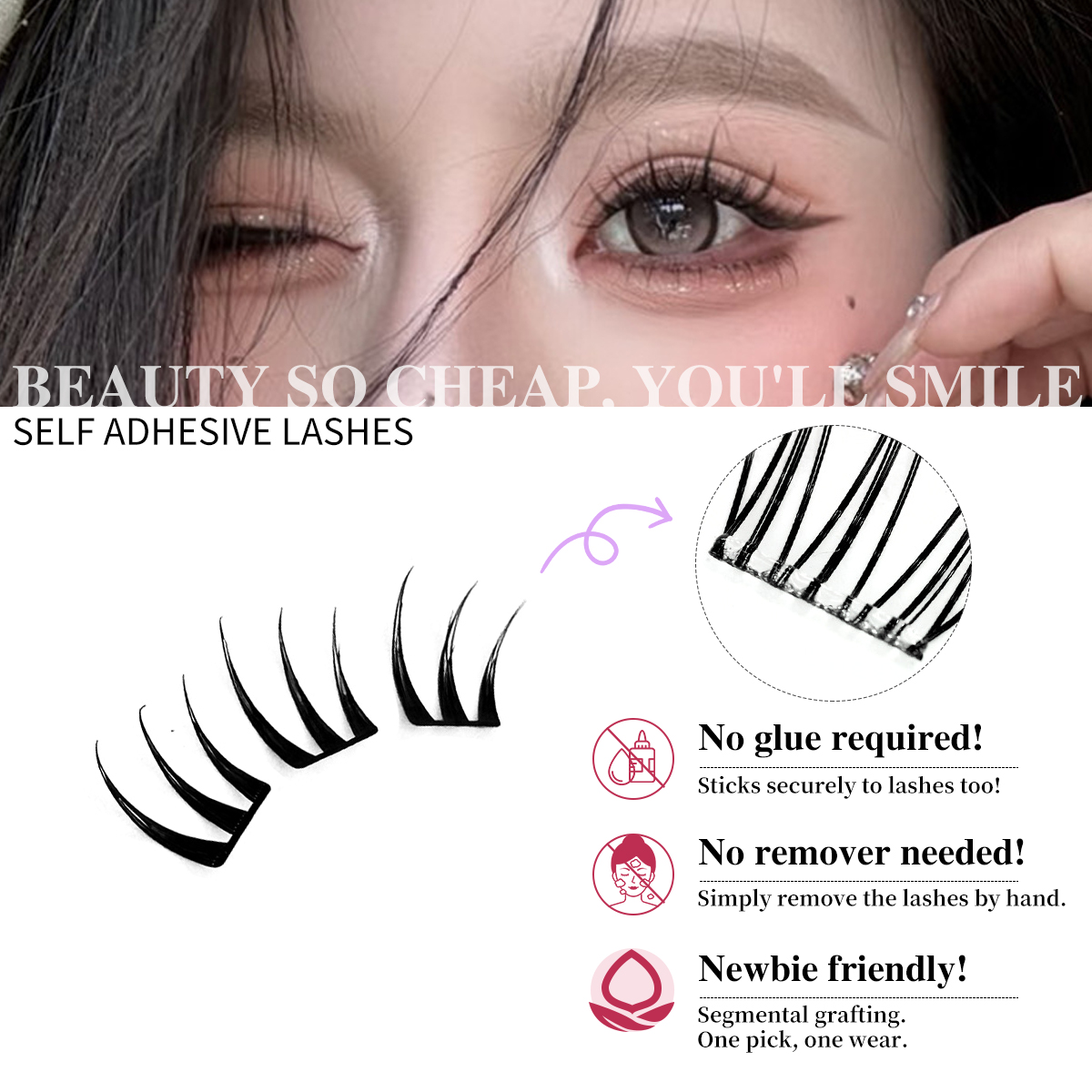 Segmentierte Wimpern Cluster U – Eyelash Extension Menu Bewertung und Preis